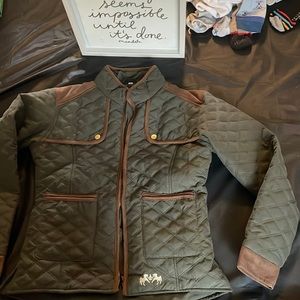 Green & Brown thick riding jacket